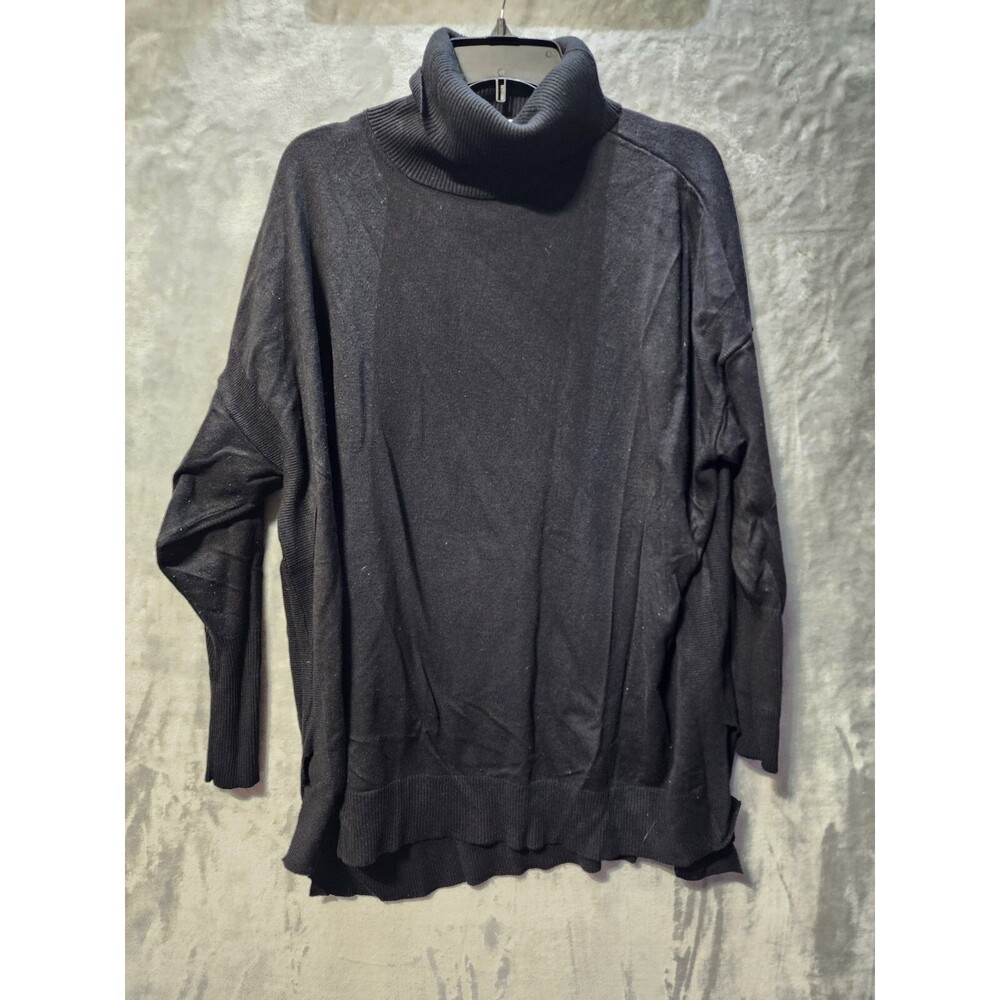 CATO Turtleneck Sweater Womens 18/20 Black Lightweight Ribbed Classic